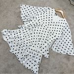 The Pyramid Collection Women’s Polka Dot Ruffle Tiered Mini Dress in White 2X Photo 0