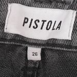 Pistola  High Rise Cotton Straight Leg Black Distressed Denim Jeans Pants 26 Photo 2