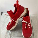 Gianni Bini Rizwell Lace-Up Red Sneakers women’s 8.5 leopard print casual shoe Photo 3