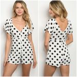 Black and white Polka Dot romper Multiple Photo 2