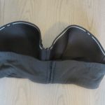 Cacique Lane Bryant boost strapless bra jewelry on front lacey in black size 44DD. Photo 8