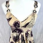 Alyn Paige ivory and purple paisley maxi dress size small Photo 1
