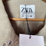ZARA NWT Piercing Cropped Overshirt Jacket in Taupe Size Extra Large Photo 9