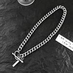 Link Chain Necklace for Men Women Streetwear Unisex Hip Hop Style Silver Photo 3