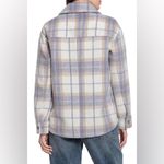 Avec Les Filles Relaxed Fit Plaid Shacket in lavender and beige Photo 13