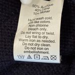 J.Crew  Embellished Jewel Sweater XS Navy Mohair Wool Blend Beaded Holiday Party Photo 6