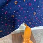 Gap  Blue Diamond Print Sleeveless Shirt Dress Sz Small Photo 9