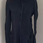 Giorgio Armani Womens Black Long Sleeve Snap Button Wool Blend Jacket Size 36 Photo 0