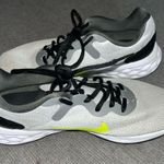 Nike White and Neon Yellow Running Shoes Photo 3
