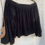 Hollister  Black Velvet Off Shoulder Top‎ Photo 3