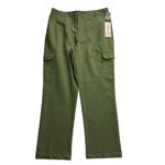 Nanette Lepore New!  Cropped Cargo Pants Size 6‎ Martini Olive Green Flat Front Photo 5