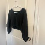 Urban Outfitters  Black Long Sleeve Crop Sweatshirt Size Small Photo 2