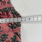 For Love & Lemons For‎ Love & Lemons Floral Pink Mini Dress Women's Medium Tiered Lace Trim Photo 1