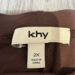KHY by Kylie Jenner Sleek Soft Stretch Low Rise Chocolate Brown Pant Size 2X Black Photo 3