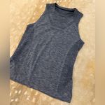 Alo Yoga  Seamless Performance Tank Top Heather Navy Gray Women’s Size M Photo 2