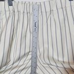 Jenni Kayne  Cream Wide Leg Pants with Navy Stripes Size Small Photo 6