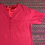 VINTAGE RED HENLEY NIGHT GOWN TEE SHIRT DRESS Size M Photo 0