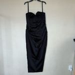 House Of CB  XL D-DD  'Flora' Black Satin‎ Pleated Corset Midi Dress NWOT Photo 4