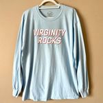 Danny Duncan  | Blue Long Sleeve VIRGINITY ROCKS Graphic Tee Sz L Photo 0