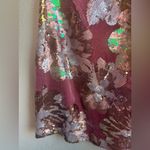 Revolve NWT Sabina Musayev Juliette Blush Pink Crushed Velvet Sequin One Shoulder Dress Photo 4