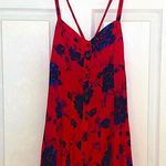 Free People Vintage  Candy Pin Up Red Floral dress Photo 3