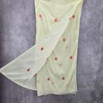 None Cream Pink Flower Embroidered Long Indian Dupatta Shawl Scarves Wrap Scarf 70x34 Photo 3