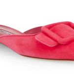 Manolo Blahnik Maysale Suede Flats In Pink Photo 0