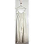 H by Halston HALSTON Brea Ruched Chain-strap Crepe Jumpsuit in Chalk Size US 4 Photo 7