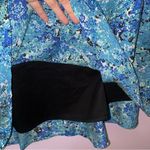 Jessica Simpson Size 14 Dress One Shoulder Ruffle A Line Blue Floral Photo 3