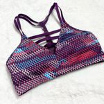 Victoria's Secret Victoria’s Secret Sport VSX Purple Geometric Racerback Sports Bra Size Small Photo 2