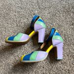 John Fluevog  Bianca Shoes Heels Funky Womens Colorful Size 6 Photo 5