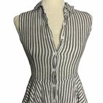 Moral Fiber  Button Front Striped Mini Dress 20PE Photo 1