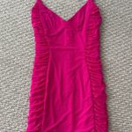 American Threads  Hot Pink Ruched Mini Dress Photo 0