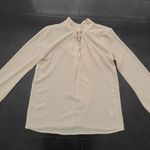 Nsr  Cream Blouse With Keyhole Detail Photo 3