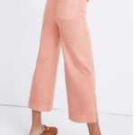 Madewell  Tall Emmett Wide-Leg Crop Pants: Button-Front Edition Salmon Color 27T Photo 1