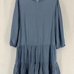Shinestar  Casual Dress Drop Waist Crew Neck 3/4 Sleeve Womens Medium Blue Photo 0