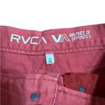 RVCA  Women's Faded Red Distressed Raw Hem Jean Shorts Sz 26 Photo 2