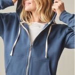 American Giant Women's Midweight Full Zip Spell Bound Made In USA Size M Blue Size M Photo 2