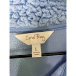 Coral Bay Coral Bay Fleece Jacket Women's L Snowman Winter Holiday Blue Vintage Photo 2