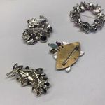 Lot Of 4 Pretty Spring / Flower / Butterfly Mix Some Rhinestone Brooch Pins Photo 11