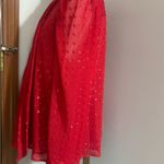 Tommy Hilfiger Womens Clip-Dot Pleated Tie-N Chili Pepper L Photo 7