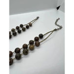 Chicos Double String Fashion Beaded Earthtones Necklace Extender Chain C…‎ Photo 2