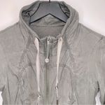 Lululemon Cool Down Jacket 6 Womens Gray Full Zip Rouched Reversible Photo 3