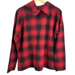 J Jill Fit Top Red Plaid Pullover Knit Long Sleeve Size Small New Photo 1