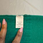 J.Crew Italian Cashmere Cable Knit Crewneck Sweater Green 3/4 Sleeve Size S Photo 7