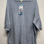 Ella Moss  Women's Elbow Sleeve Shirt/Sweater Lightweight, 2X, Light Blue New Photo 0