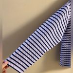 J.Crew  reversible crewneck sweatshirt quilted boxy lavender navy blue Medium NWT Photo 3