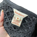 Sundance  Black Crochet Lace Short‎ Sleeve Top Size Medium Photo 7