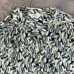 Joie  Abstract Print Blouse Long Sleeve Button‎ Down Shirt Small Silk Minimalist Photo 8