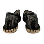 Valentino Garavani  Black Lace Espadrille Loafers Flats Size 38 Photo 6